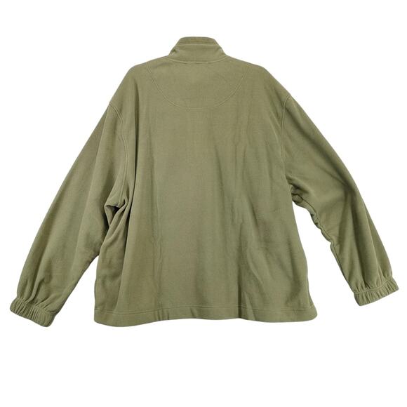 NWT Saddlebred Green 1/4 Zip Fleece Jacket Men's XXL Mock Neck Pockets Casual - Picture 2 of 10